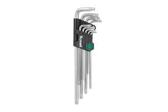 Long Series Hex Key Set - 9Pce TAMPER TORX